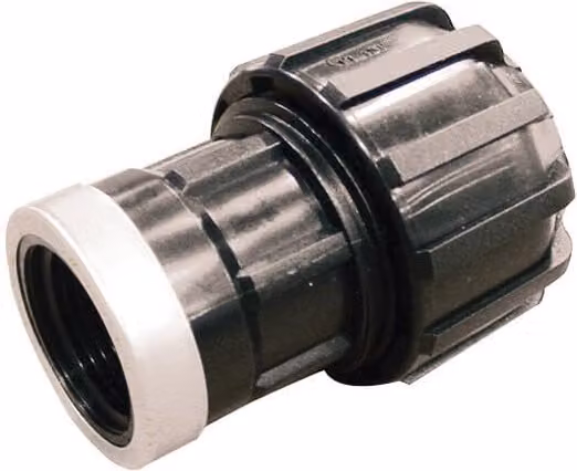 Hydrodif MDPE to BSP Adaptor, 50mm x 1 1/2 inch BSP Female, Blue and Black