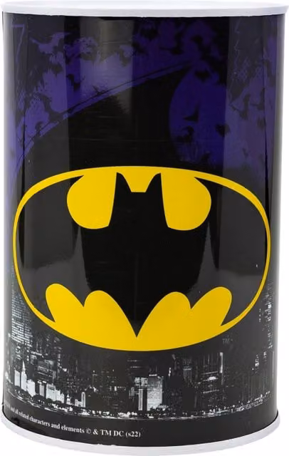 Stor Batman Symbol Piggy Bank for Kids in Multicolour and Green