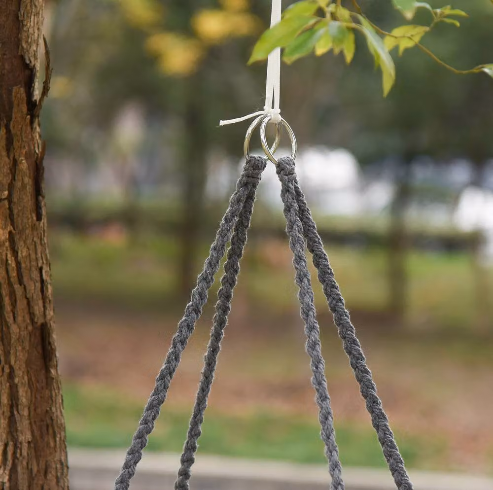 STILVORA Hanging Chair with Cushion in Grey – 3