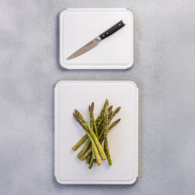 KitchenAid 2-Piece White Reversible Polypropylene Chopping Board Set