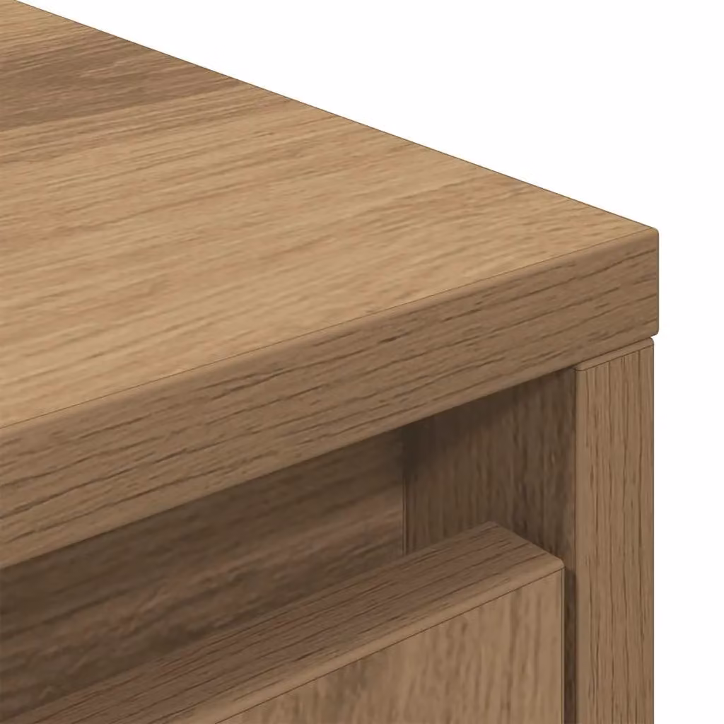 Berkfield Home Artisan Oak Cabinet with Drawer in Brown, W: 55.5 cm, D: 34 cm, H: 119.5 cm – 3