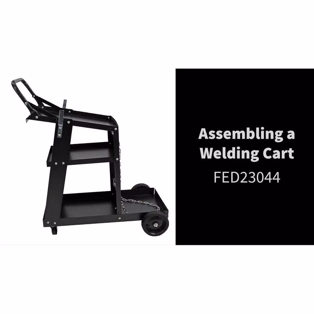 EONLION 3 Tier Rollable Welding Cart Trolley Storage, Black – 3