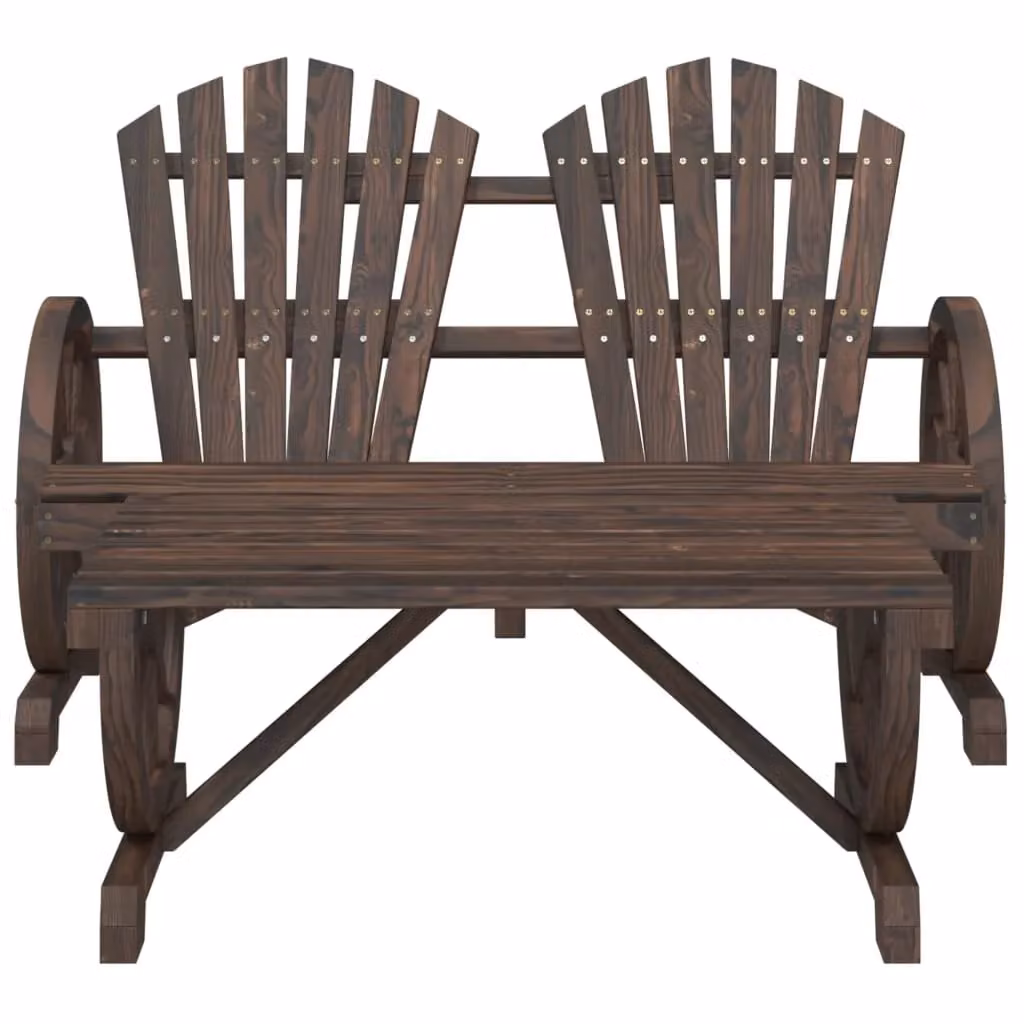 Berkfield Home 2 Piece Brown Solid Wood Garden Lounge Set with 2 Seater Sofa, Armchair and Coffee Table – 3