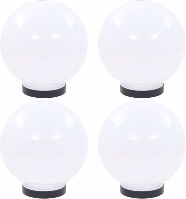 Berkfield Home LED Spherical Bowl Lamps in White, Set of 4, Diameter: 20 cm – 1
