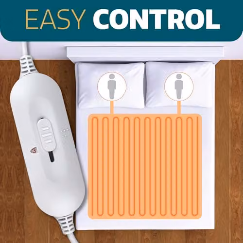 Dreamcatcher King Size White Electric Blanket with 3 Heat Settings and Corner Straps, W/D/H: 180 x 200 cm – 4