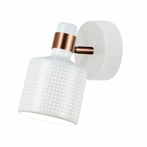Netlighting Modern White and Chrome Cylinder Wall Lamp with E27 Socket