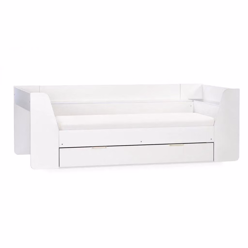 Ashfield Premier All White Single 3ft Daybed with Underbed Trundle, W/D/H: 90 x 190 cm – 2