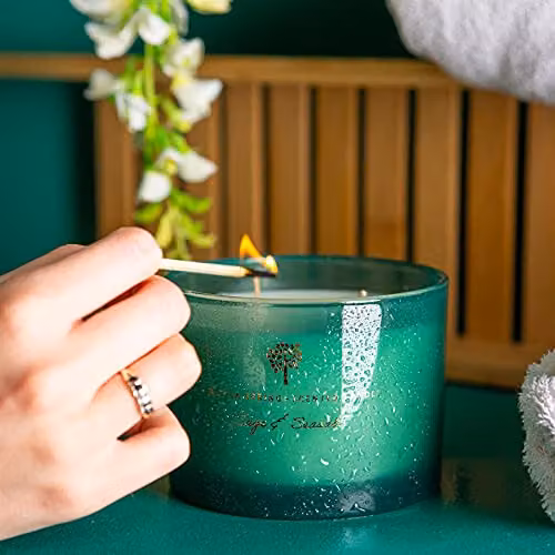 Nicola Spring Sage & Seasalt Scented Soy Wax Candle, 350g, Green – 5