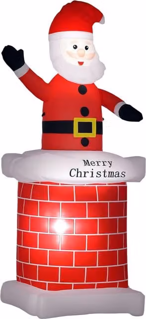 HOMCOM 7ft Christmas Inflatable Santa Claus Blow Up Outdoor Garden Display in Red and Multicolour – 1