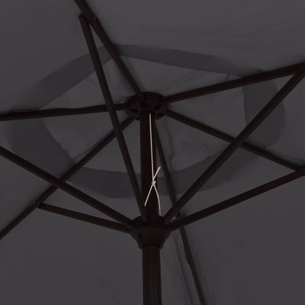 Berkfield Home Anthracite Aluminium Parasol with Black Polyester Canopy, W: 200 cm, H: 224 cm – 3