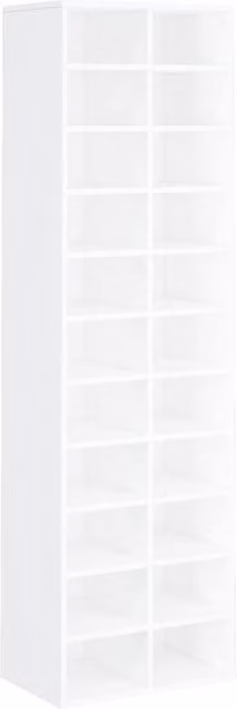 Berkfield Home White Minimalist Shoe Cabinet, W/D/H: 54 x 34 x 183 cm