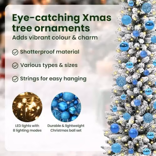 vidaXL Artificial Christmas Tree in White, Height: 150 cm – 5