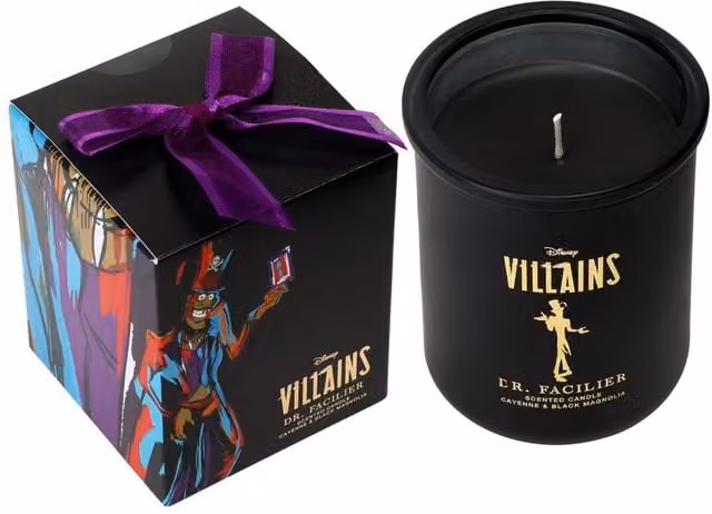 Disney Villains Dr. Facilier Candle in Black and Gold with Cayenne and Black Magnolia Scent, 252g – 1