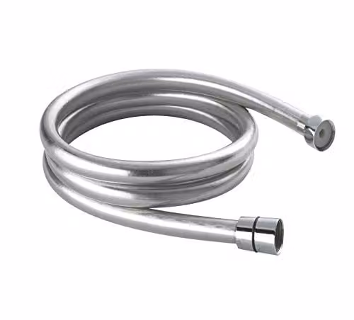 Hudson Reed A321 Modern Bathroom Smooth Silver Flex Hose, Chrome, Length: 150 cm