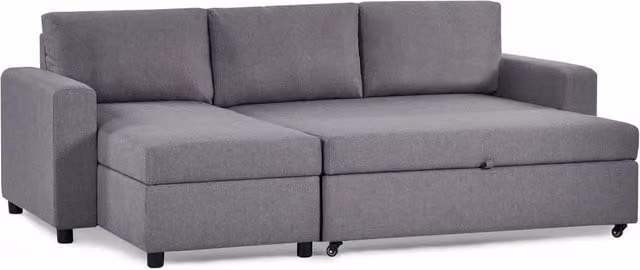 Cheshire Angelica Upholstered Sofa Bed with Storage in Light Grey – 1