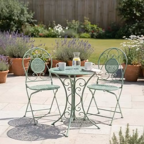 Madison & Mayfair Green Powder Coated Steel Bistro Set