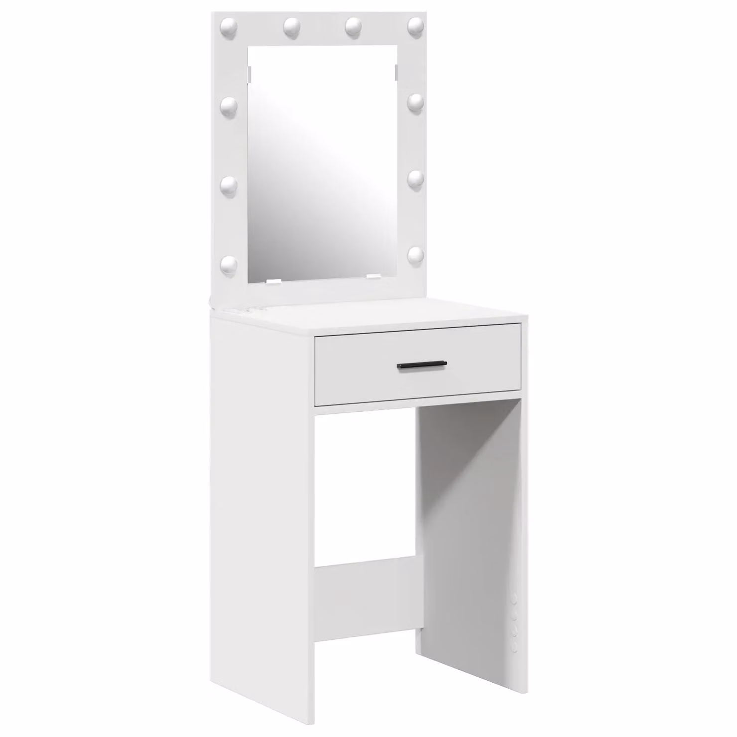 Berkfield Home White Dressing Table with Hollywood LED Lights W/D/H: 50 x 41 x 135 cm – 2