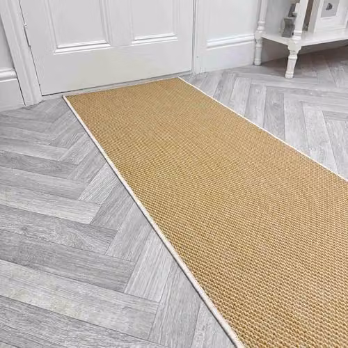 runrug Maritime Reversible Indoor/Outdoor Hallway Runner Rug, Beige and Yellow, W: 70 cm, L: 300 cm – 1