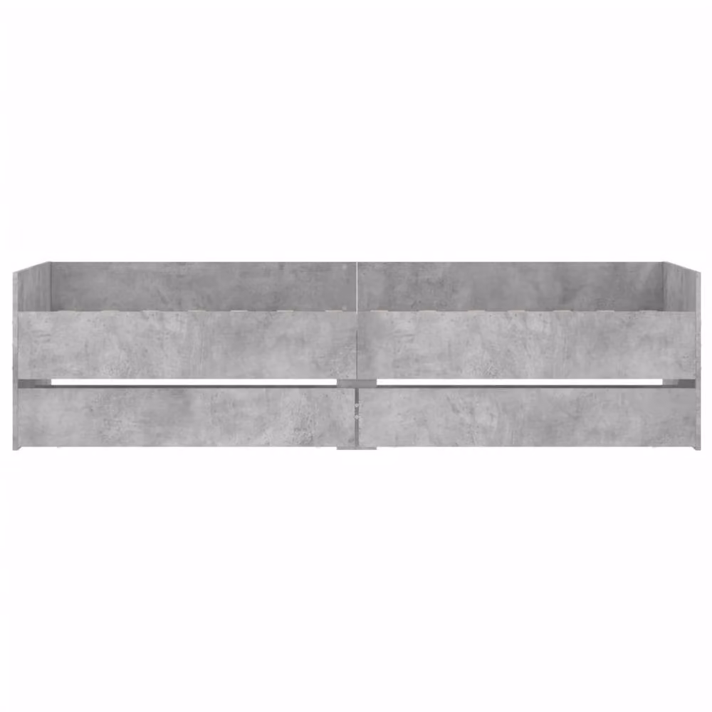 Berkfield Home Modern Bed Frame with Drawers in Concrete Grey, W/D/H: 90 x 200 cm – 2