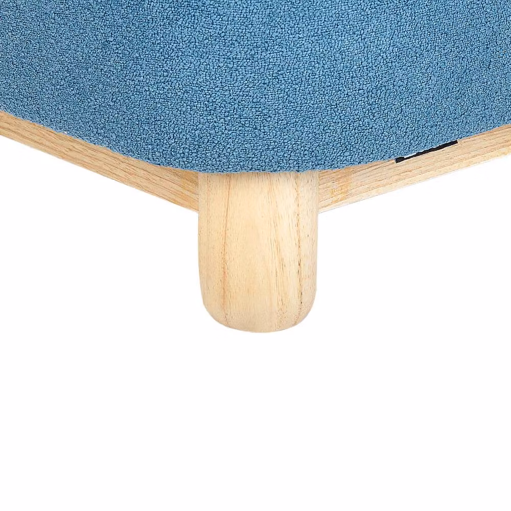 Wyld Haus Blue Triceratops Kids Chair with Polyester Upholstery and Rubberwood Legs, H 56 cm x W 50 cm x D 47 cm – 4