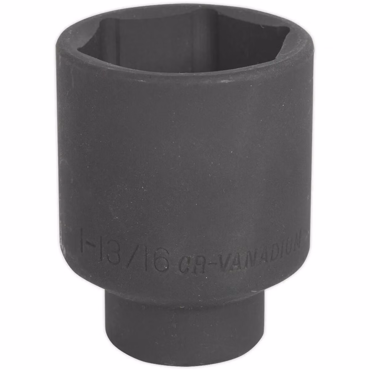 Loops 1-13/16" Deep Impact Socket Bit with 1/2" Square Drive for Ball Joint and Flywheel Nuts in Black Steel – 3