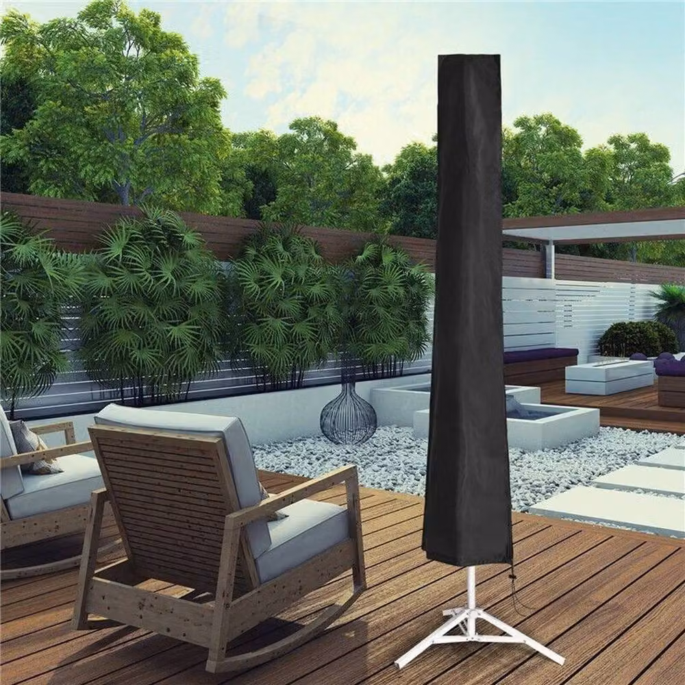Kelvenix Black Polyester Fabric Patio Parasol Protective Cover – 4