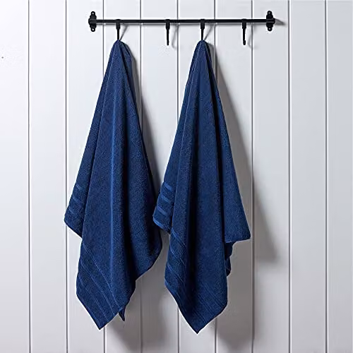 Christy Antalya Luxury Turkish Cotton Bath Sheet Set of 2 Blue W/H: 90 x 150 cm – 5
