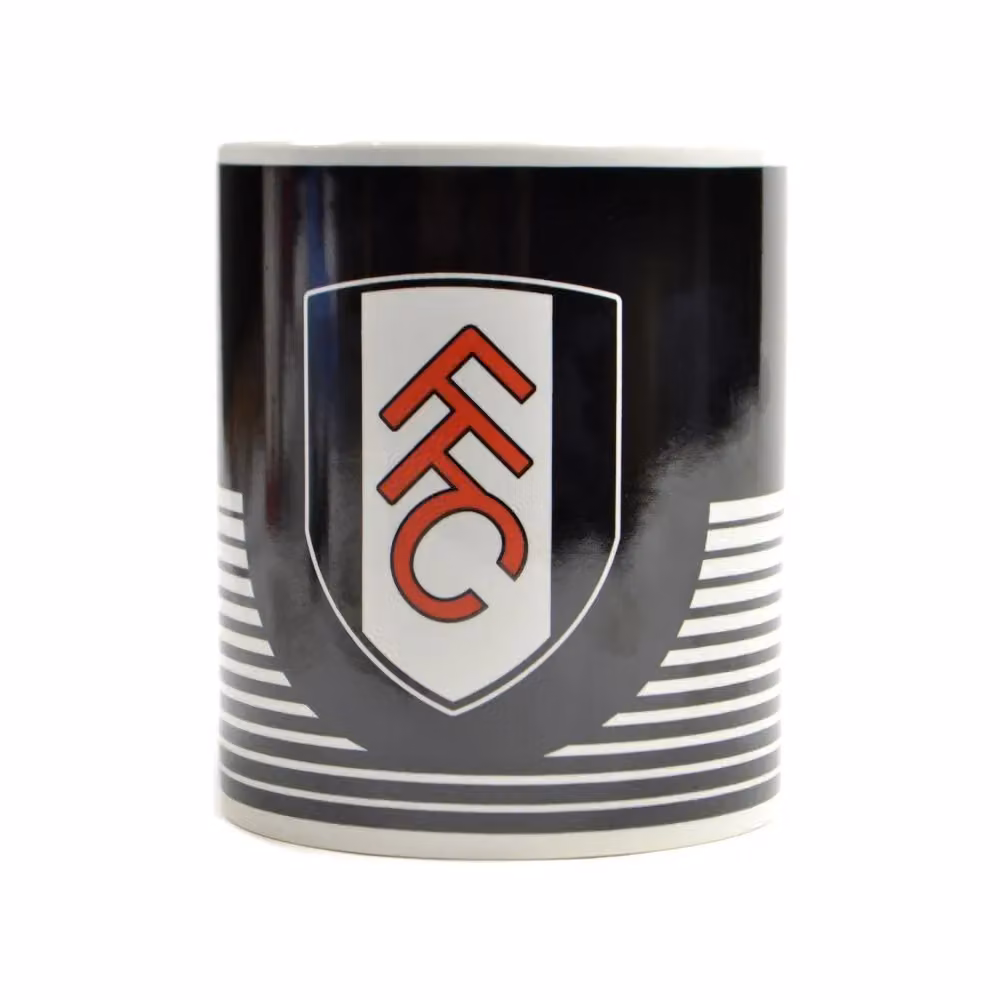Fulham FC Crest Ceramic Mug in Black and White – 2