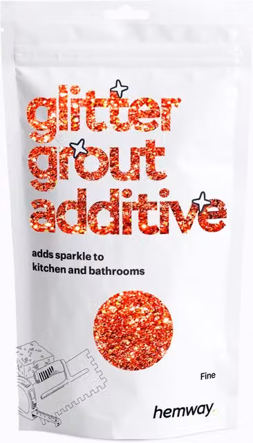 Hemway Red Holographic Glitter Grout Additive, Fine 100g