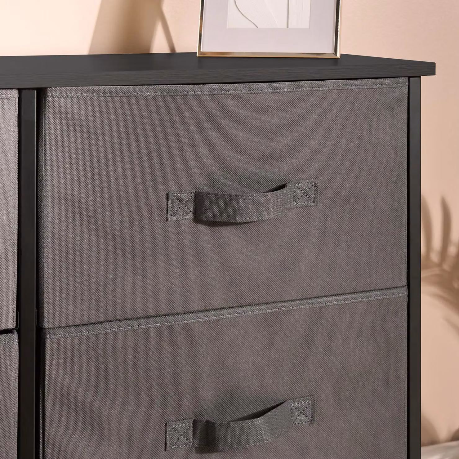 OHS Brooklyn Grey Fabric 6-Drawer Chest Organiser Storage – 2