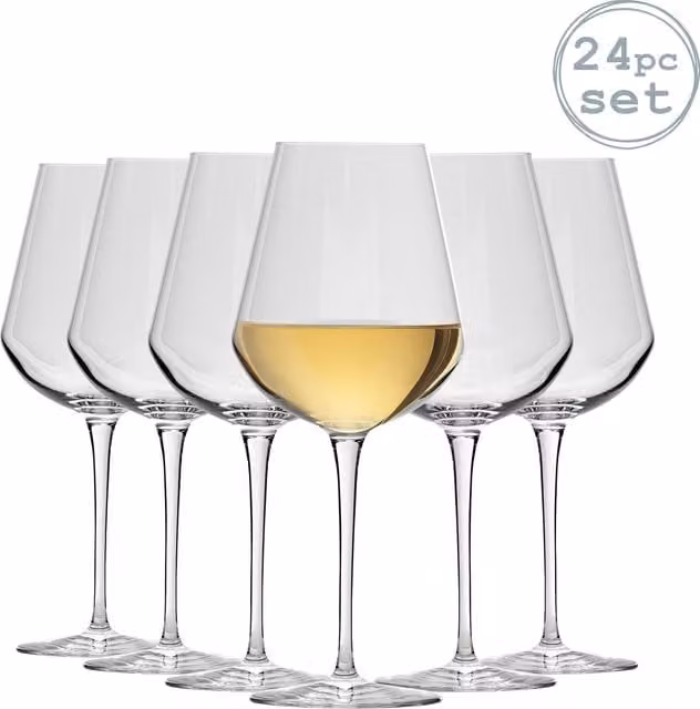 Bormioli Rocco Inalto Uno Transparent Wine Glasses, 380 ml, Pack of 24