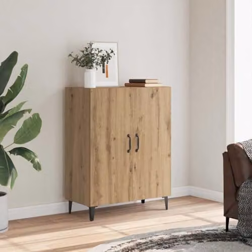 vidaXL Artisan Oak Sideboard in Brown, W/D/H: 70 x 34 x 90 cm – 2
