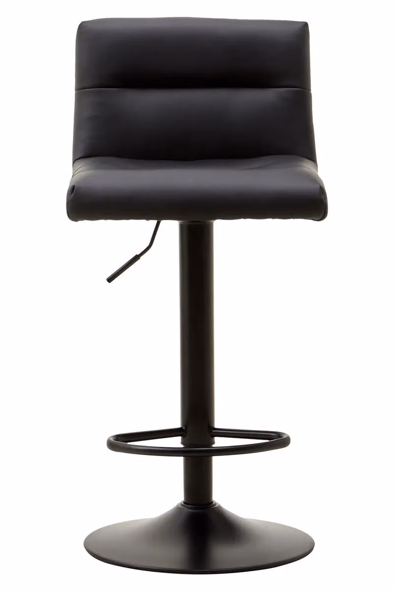 Orsina Modern Black Synthetic Leather Bar Stool with Metal Frame – 2