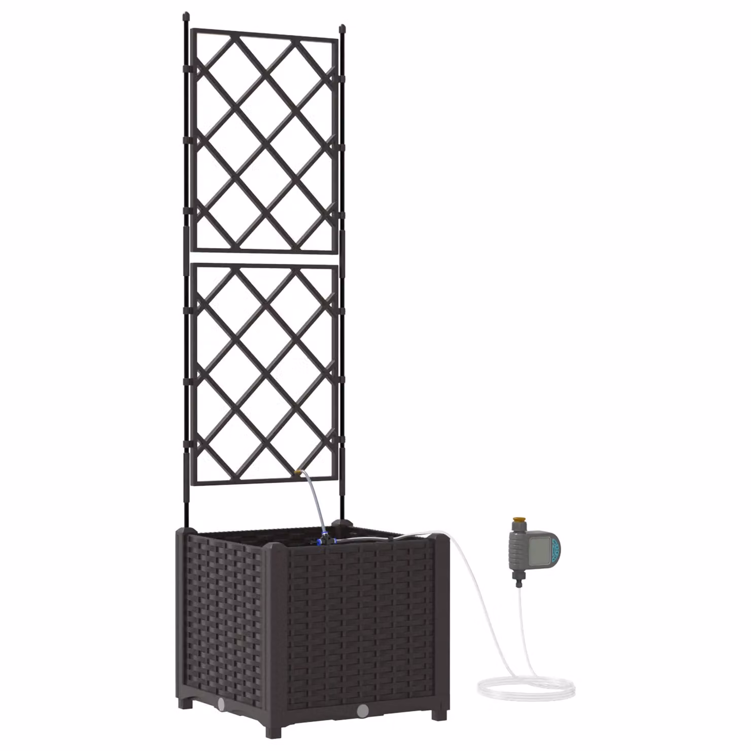 Berkfield Home Brown Garden Planter with Water Irrigation System – 2