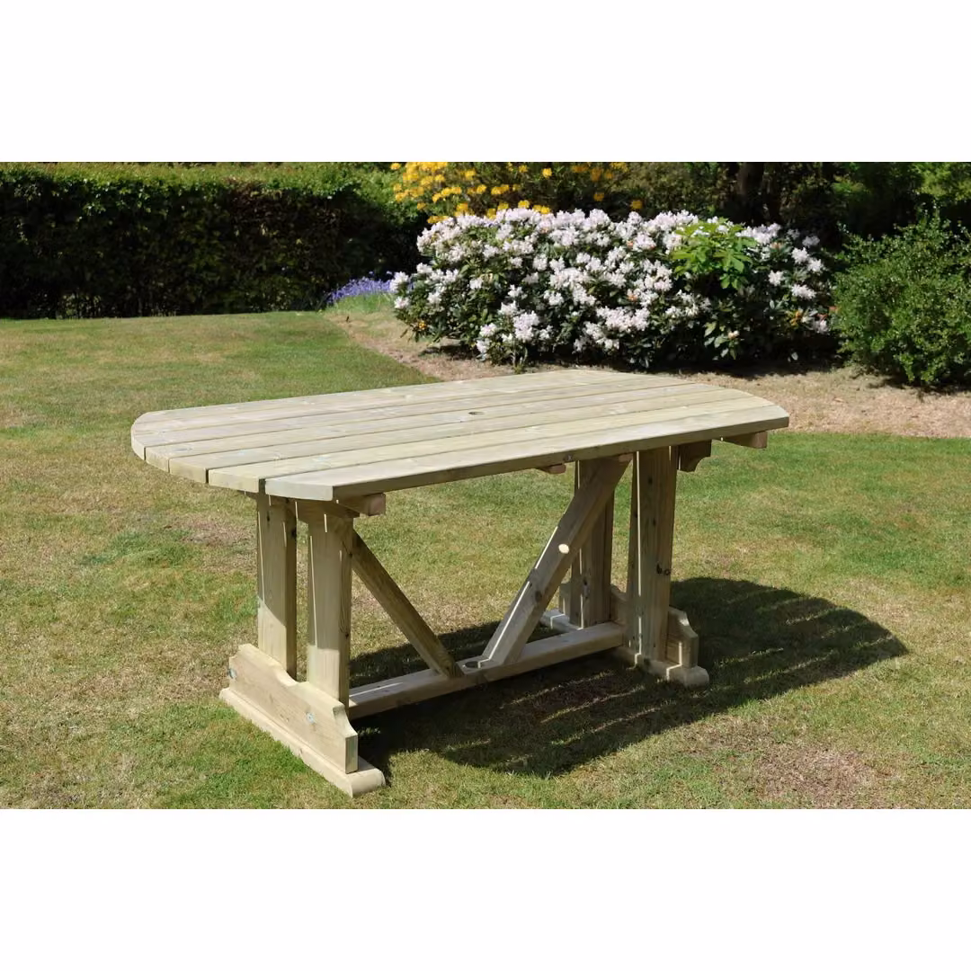 Churnet Valley Garden Furniture Ltd Ergo 6 Seater Rectangular Dining Table in Brown – 2