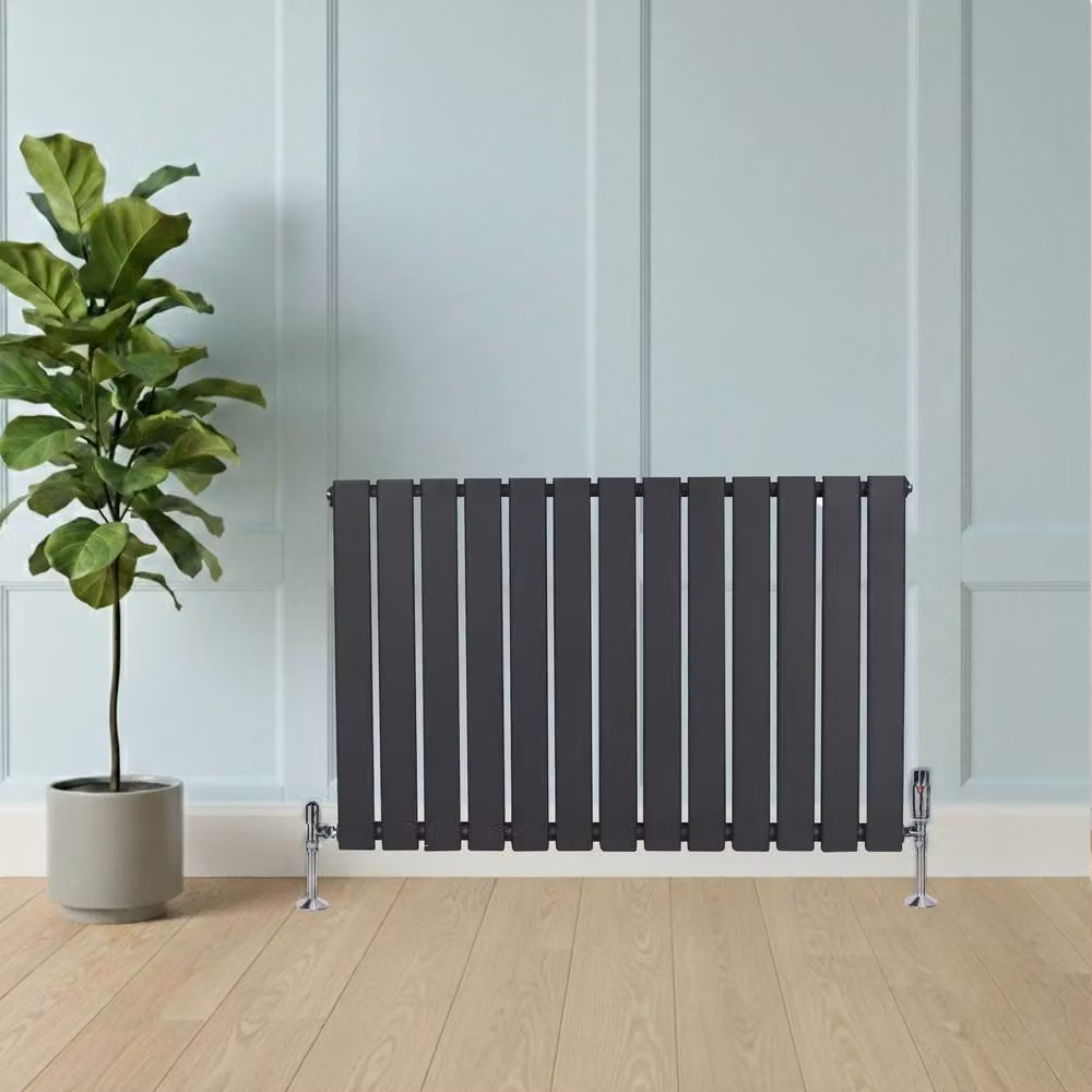 Monstershop Flat Single Column Steel Radiator in Anthracite Grey, H: 91.0 cm, W: 60.0 cm – 4