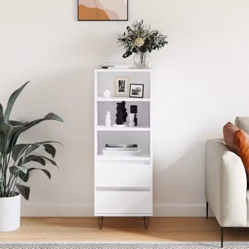 vidaXL Highboard in White, W/D/H: 40 x 36 x 110 cm – 2