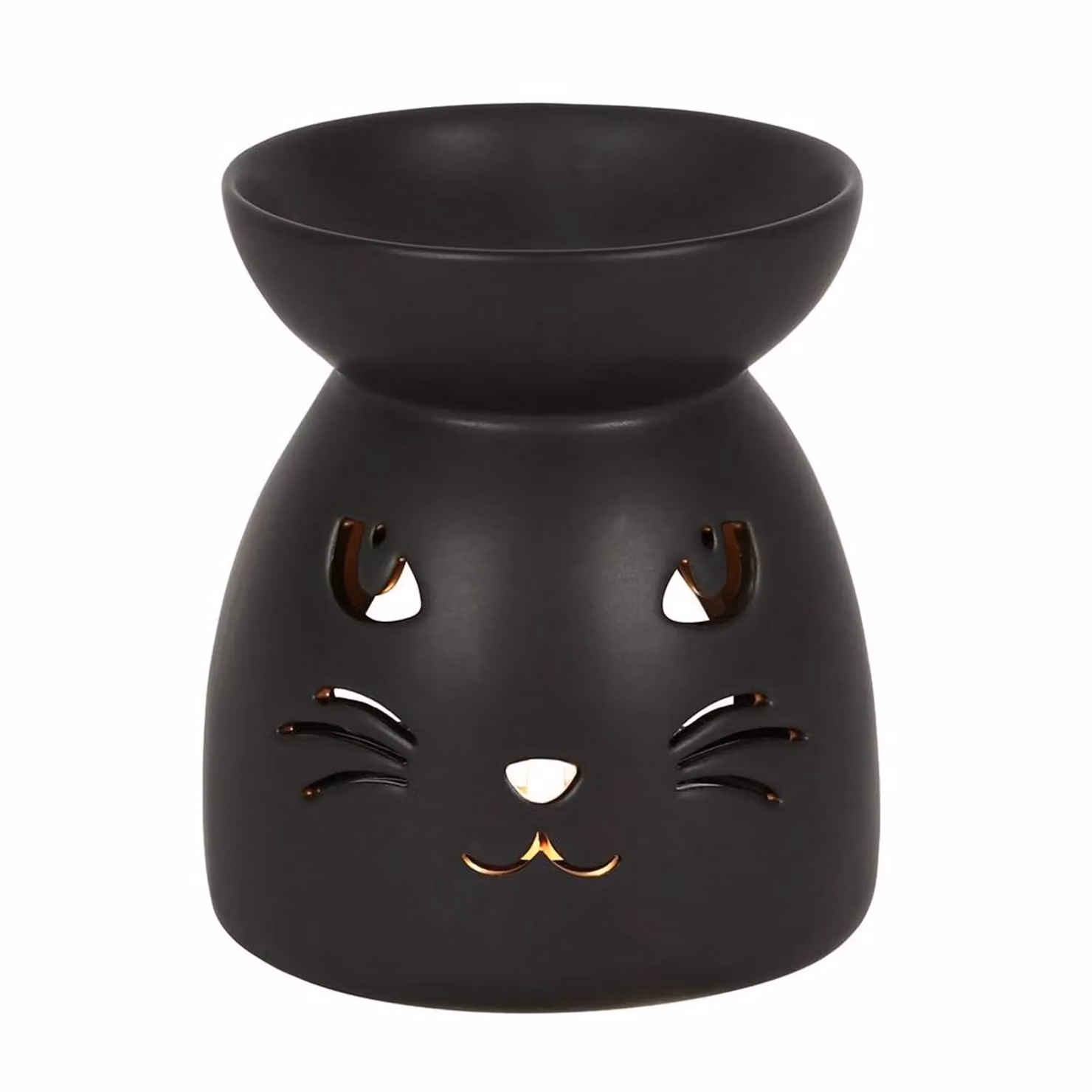Something Different Black Ceramic Cat Oil Burner for Tealights – 2