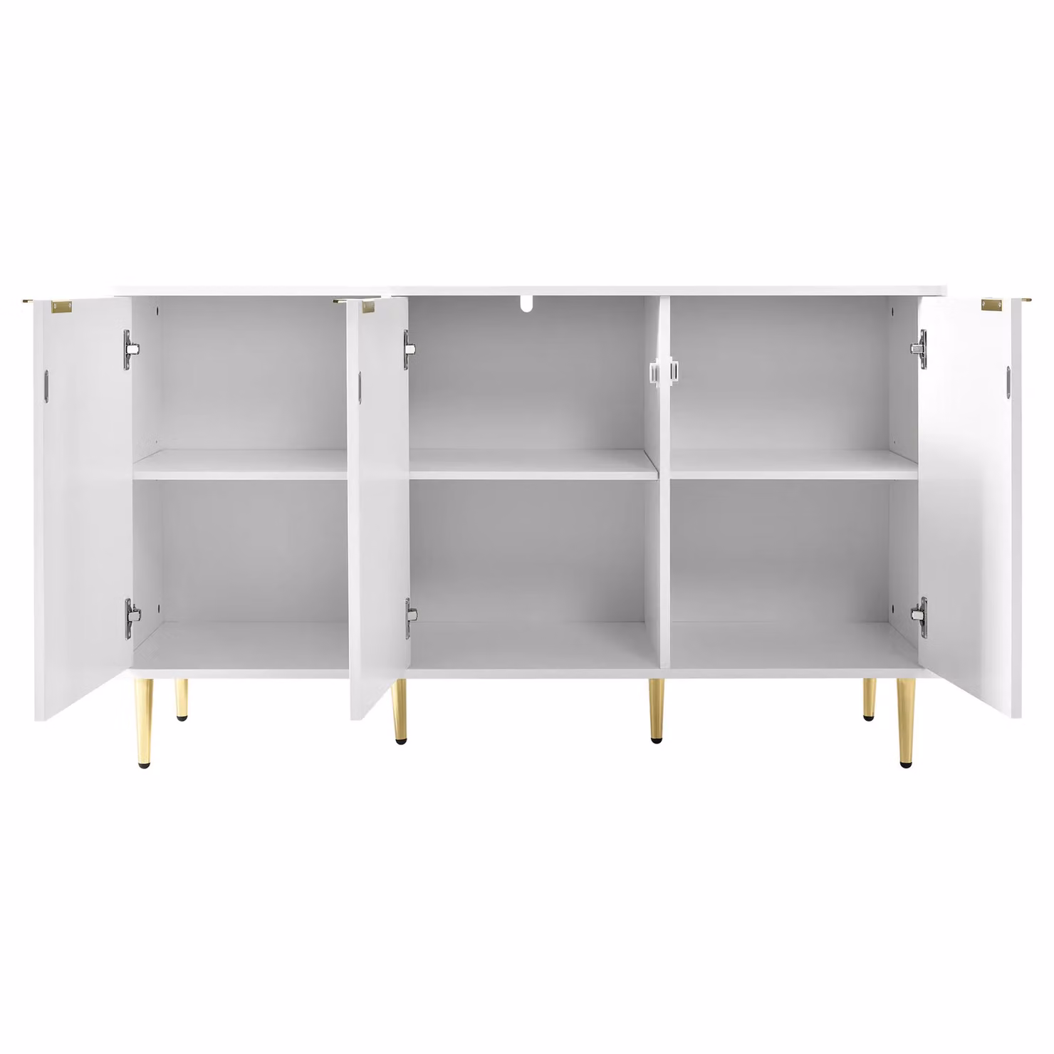 AKA Modern White Dining Room Cabinet and Chest of Drawers with Gold Gilded Legs and Handles – 2
