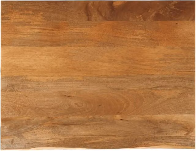 Berkfield Home Table Top Live Edge Solid Mango Wood in Brown, W: 100 cm, D: 80 cm, H: 3.8 cm – 1