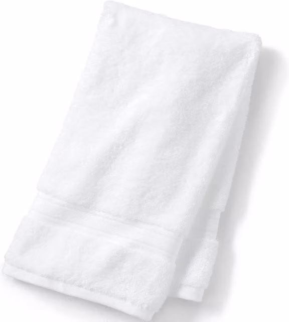 Lands' End White Fluffy Supima Cotton Terry Hand Towel