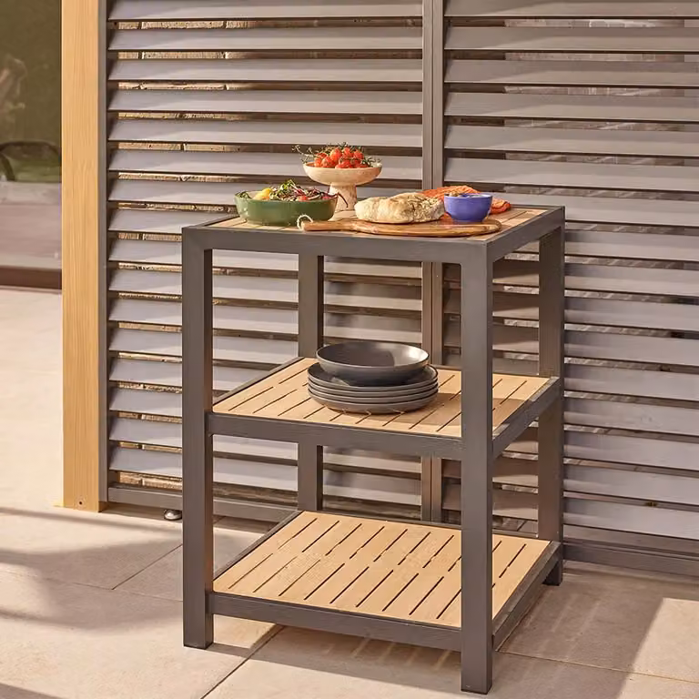 Leisure Grow Savannah Outdoor Kitchen Corner Unit in Anthracite Aluminium