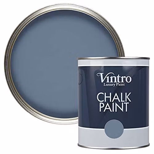 Vintro Chiswick House Blue Chalk Paint with Ultra Matt Finish, 1 Litre – 1