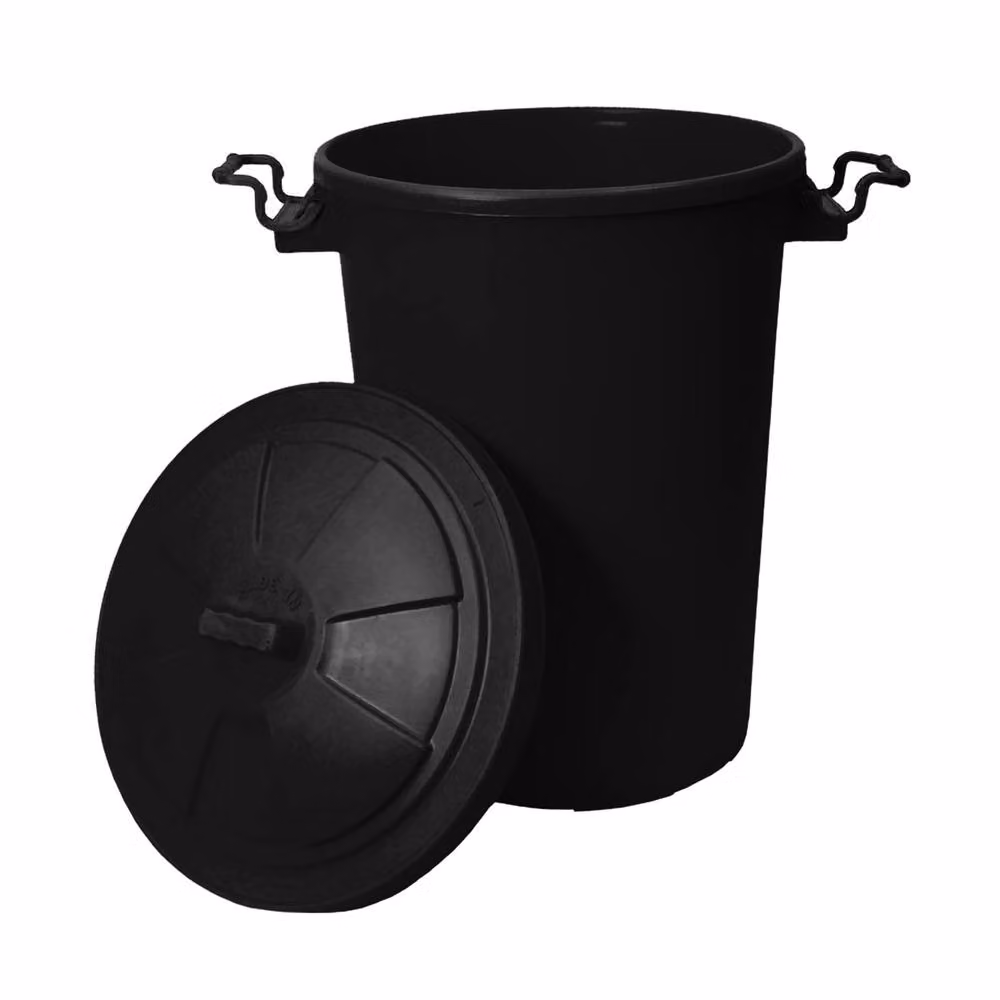Simpa 50L Plastic Clip Lock Lid Bin in Black – 2