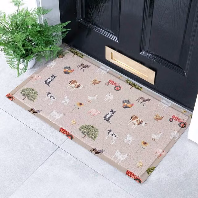 Artsy Mats Farm Life Doormat, Multicolour, W: 70 cm, D: 40 cm