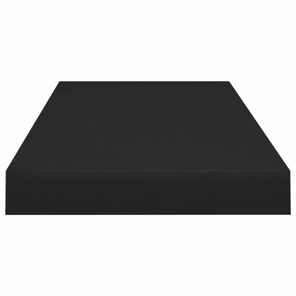 Berkfield Home Black Floating Wall Shelf, W: 60 cm, D: 23.5 cm, H: 3.8 cm – 4