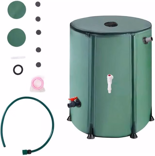 EONLION 250L Collapsible Rain Barrel Water Collection System in Green