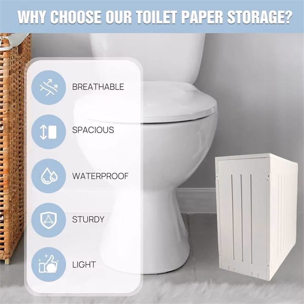 Nordara Small Freestanding White Bathroom Storage Unit – 3