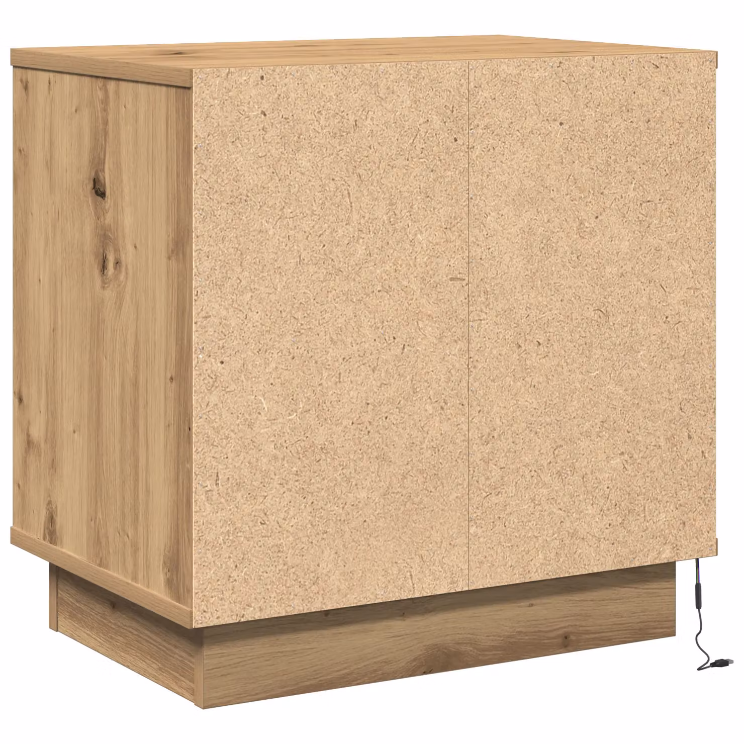 Berkfield Home Modern Bedside Cabinet in Artisan Oak Brown with Integrated LED Lighting W/D/H: 50 x 34 x 50 cm – 3