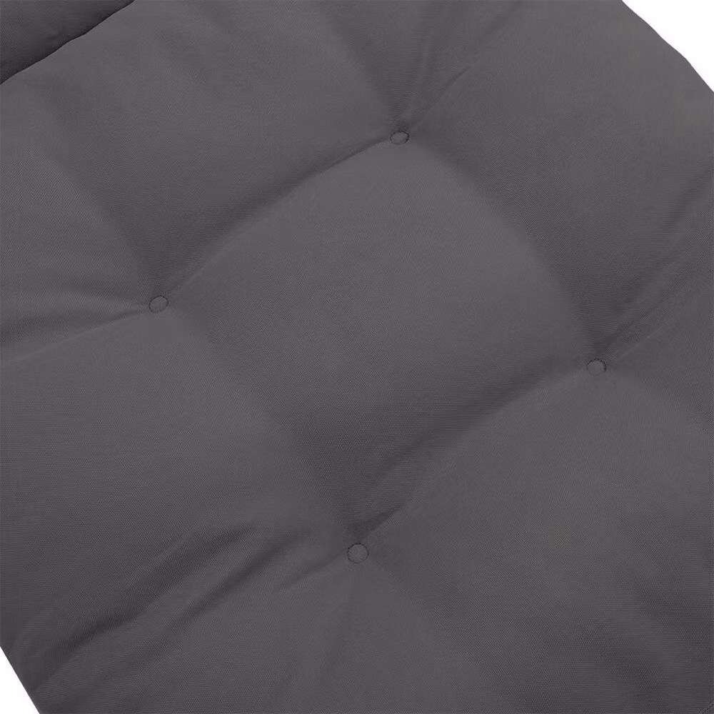 SPETLEK Dark Grey Cotton and Polyester Garden Chair Cushion Seat Pad, W: 100 cm, L: 190 cm – 2